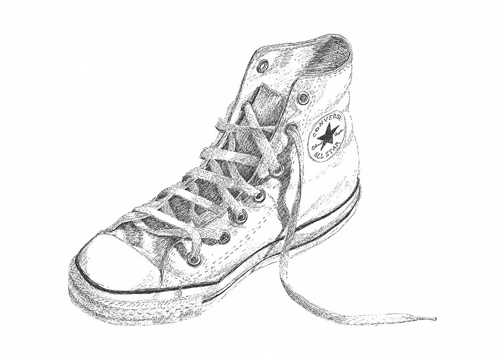 Converse Taylor Classic Art from Ink Drawing