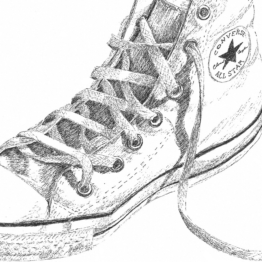 Converse Chuck Classic Art Print from Drawing